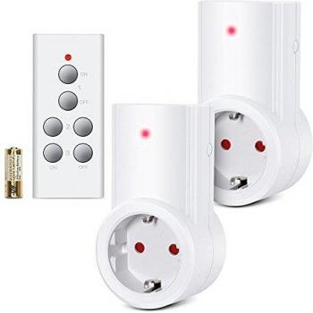 Etekcity Enchufes Inalámbricos Inteligentes con Mando a Distancia con Control Remoto Interruptores a Distancia, Blanco