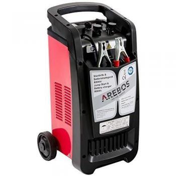Cargador de Batería de Arranque Arebos 800 Ah 12V/24V para Vehículos con Carro y Mango Práctico