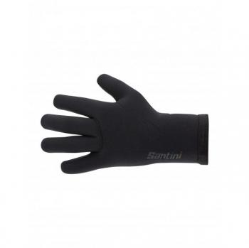 Guantes largos Santini Shield Negro para hombre, modelo Neo, talla M