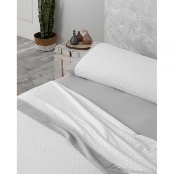 Juego de Sábanas Eira Gris Perla 3 Piezas para Cama de 135/140 - Alexandra House Living