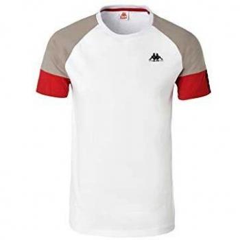 Kappa 304TDN0_910_S - Camiseta IRIAMI, talla blanco/gris, S