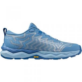 Zapatillas de trail Mizuno Wave Daichi 8 GTX mujer azul claro, características: impermeables con tecnología GORE-TEX, suela diseñada para terrenos difíciles, amortiguación avanzada, plantilla extraíble, soporte lateral mejorado, peso
