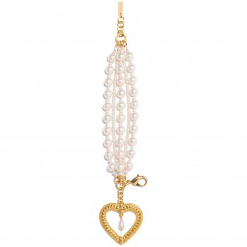 Moschino Plain Logo Bracelet with Hook-and-Eye Closure, White, Female, Size: ONE SIZE