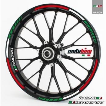 Motoking Adhesivos para Llantas RS - Italy Tricolore - Juego Completo para 1516 1718 19