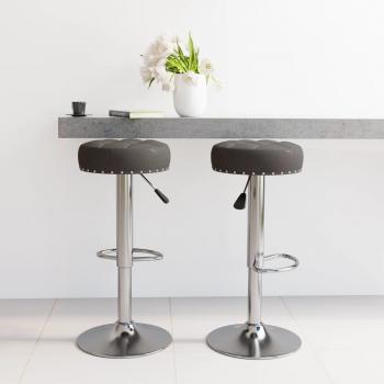 Taburetes de Bar Negros de Tela - 2 Pcs, Taburetes de Cocina, Conjunto de 2 Unidades, Color Negro