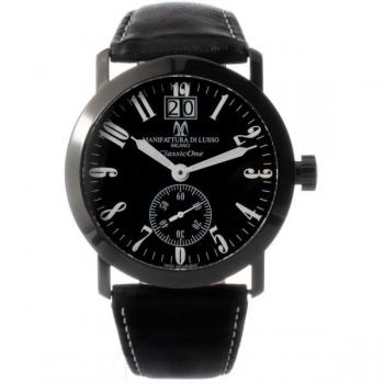 Reloj Hombre Montres de Luxe 09CL1-BKBK con correa de cuero auténtico, diámetro de 45 mm