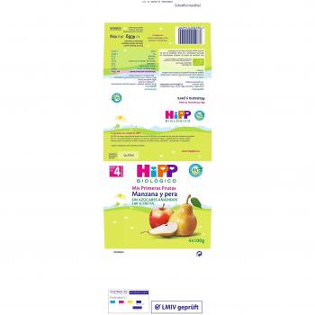 Hipp Tarritos de Manzana y Pera 4x100 gr