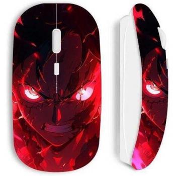 Ratón inalámbrico óptico USB Maniacase One Piece Luffy Gear Art blanco