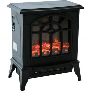 Homcom Chimenea Eléctrica Portátil Decorativa 900/1800W o 1000/2000W Llama LED con Termostato Ajustable 36.5x24x41.5cm o