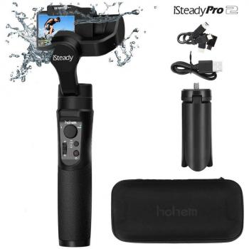 Hohem iSteady Pro 2 3 Axis Gimbal Handheld, protección contra Salpicaduras de Agua y diseño de Bisel, estabilizador para cámara de acción dji OSMO, Gopro Hero 7/6/5/4/3, Sony RXO, SJCAM, cámara YI