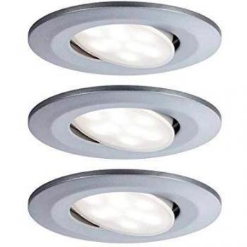 Luz empotrable LED Calla 3x6,5W Dimmable IP65 Cromo Mate 4000K