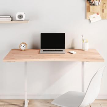 Tablero de escritorio madera maciza de haya 110x(55-60)x2,5 cm Marrón