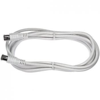 Cable de conexión SAT Axing SAK 251-00, 2.5 m, conectores F Quickfix, apantallado (85 dB), color blanco