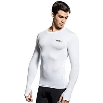 Select Camiseta de compresión de Manga Larga para Hombre, Hombre, 5690214000, Blanco, 14-16