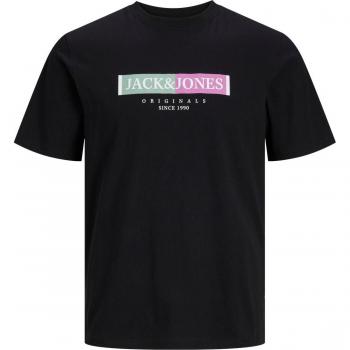 Camiseta de Manga Corta Hombre Jack & Jones Lafayette Box Negro
