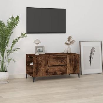 Mueble de TV madera contrachapada 102x44,5x50 cm roble ahumado vidaXL Marrón