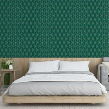 Papel pintado art déco rombo dorado 52x1000 cm