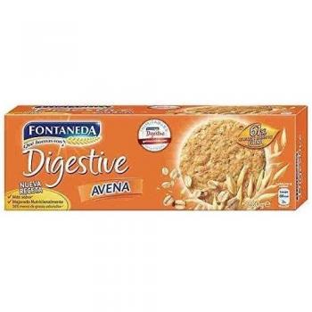 Fontaneda Digestive Galleta Enriquecida con Copos de Avena, Paquete de 300g