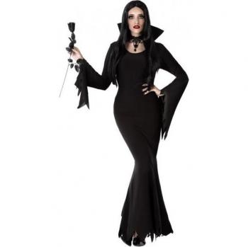 Disfraz de Vampiresa Gótica para Mujer Adulto - Halloween, Carnaval, Fiesta, Teatro, Cumpleaños - Miedo y Terrorífico