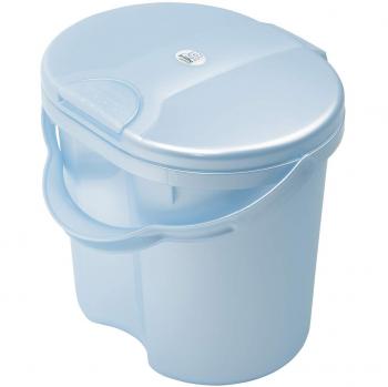 Rotho Babydesign TOP Cubo para pañales, Tapa abatible, 11 l, A partir de 0 meses, TOP, Baby Blue Pearl