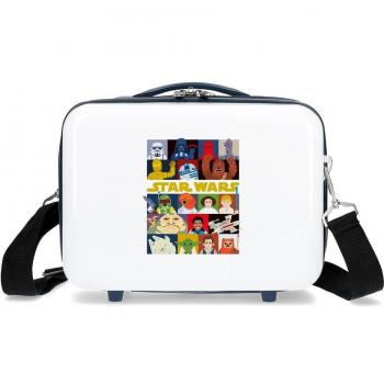 Neceser Infantil Rígido Star Wars Characters ABS Blanco Adaptabilidad 9L