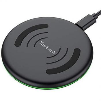 yootech Cargador Inducción Rápido, Charger 7.5W para iPhone SE 2020/11/11 Pro/11 Pro MAX/XS MAX/XR/XS/X/8/8+, 10W para Galaxy S20/Note 10+/S10/S10E/S9+/S8/S8+/Note 8/S7, AirPods Pro