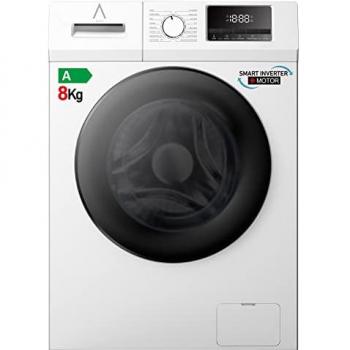 Lavadora Alpha Helios-8, Eficiencia A, Smart Inverter Motor, Lavado con Vapor, 1.400rpm, 8kg, Blanca Alta Gama