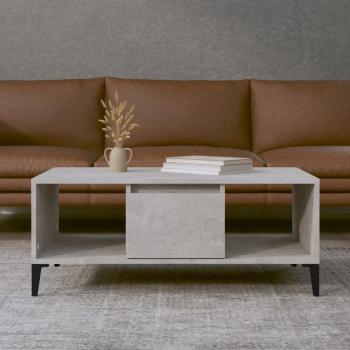 Mesa de centro Sala de estar Hormigón gris 90x50x36,5 cm Madera Multicapa vidaXL