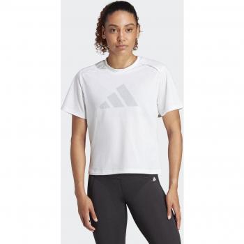 Camiseta de fitness adidas Power Performance Big Logo para mujer en blanco