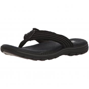 Skechers EVENTED ARVEN, Sandalias para Hombre, Black Canvas, 48.5 EU