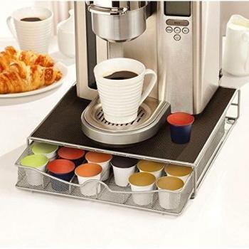 Case Wonder Cápsula de Soporte de Máquina de Café Cajón de Almacenamiento con Marco de Acero Inoxidable Anti-Vibración de Superficie Antideslizante 36 PC Dolce Gusto / Keurig K-Cup / Verismo / CBTL Cápsulas