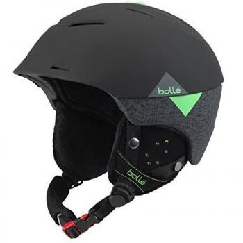 Bollé Synergy Casco de esquí, Negro y Verde, 54-58 cm