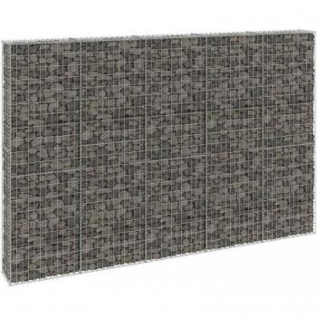 vidaXL Gabion Wall with Covers Galvanised Steel 300x30x200 cm