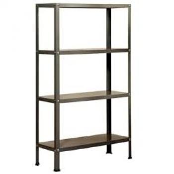 Estantería SimonHome Classic Mini 4/300 Gris - 1600 x 800 x 300 mm, alta capacidad de carga 100 kg, ideal para salón, baño y cocina