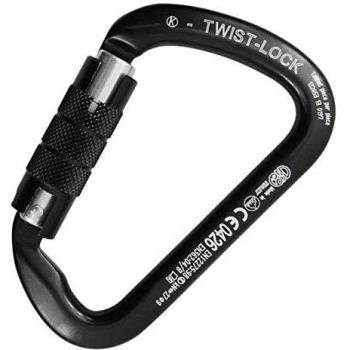 Desconocido Kong - Mosquetón Grande Multiusos de aleación Ligera/Abrazadera Twist Lock, Color Negro y Brillante/Negro