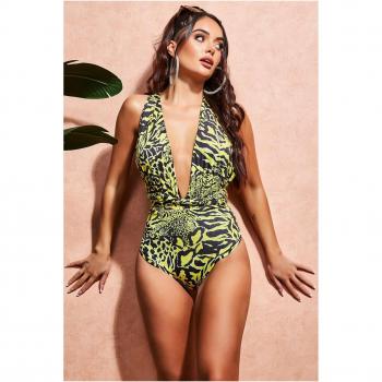 Goddiva Multiway Swimsuit - Animal Print