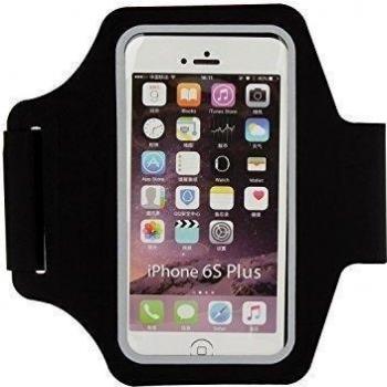 Brazalete deportivo para iPhone 6/6s, aibousa® Ultra Plano Dual brazo tamaño veränder Bare Longitud sudor Resistencia reflectantes Auriculares Conector, negro, iPhone 6 Plus/6S Plus
