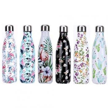 YCTECH Botella Agua de Acero Inoxidable 500ml, Sin Bpa & Eco Friendly, Termo con Doble Aislamiento para 12 Horas de Bebida Caliente y 24 Horas de Bebida Fría, fácil de Limpiar