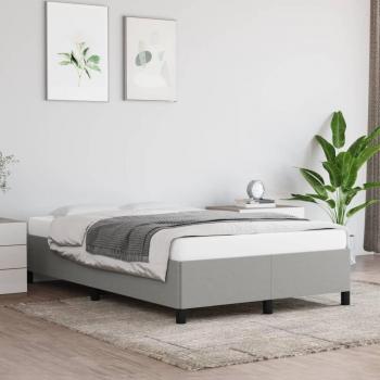 Estructura de cama tela gris claro 120x190 cm vidaXL