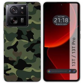 Funda de Silicona Camuflaje para Xiaomi 13T / 13T Pro 5G con Dibujos