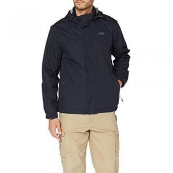 CMP Men's Rain Jacket with Snaps Hood 39x7367 - Regular Fit Anthracite