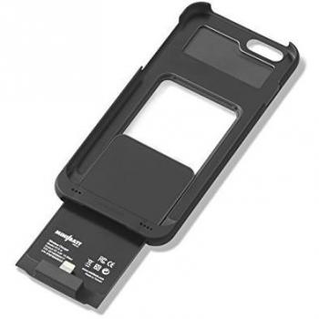 MiniBatt MB-IP7 - Funda receptora inalámbrica, color negro