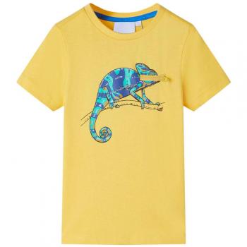 Camiseta infantil de manga corta ocre claro 92