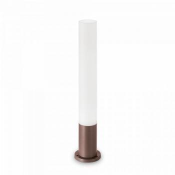 Bolardo de jardín Edo Aluminio Café 1 bombilla 80cm IP44