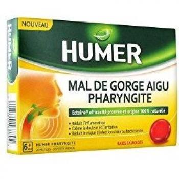 Humer Pastilles Mal de Gorge Aigu Pharyngite x 20