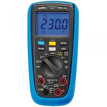 Multímetro Metrix MTX204, 1000V AC/DC, 10A AC/DC, TRMS, CAT III, 6000 cuentas digitales