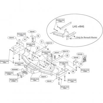 Enganche Desmontable Brink 532400 con Cabeza de Bola de 2 Agujeros para Opel, Renault y Nissan