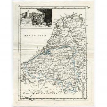 Antiguo print-netherlands-17 provinces-belgium-luxemburg-le rouge-1756