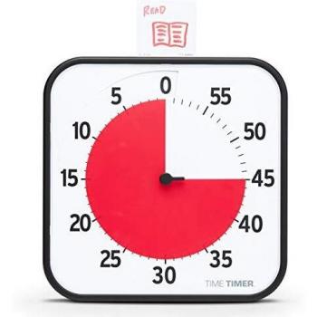 Temporizador Visual Grande Time Timer Original con Sonido - 30x30 cm, Magnético, Cuenta Regresiva de 60 Minutos para Aulas y Oficinas