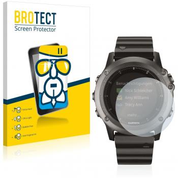 BROTECT Protector Pantalla Cristal Híbrido Compatible con Garmin Fenix 3/3 HR Protector Vidrio - [Dureza 9H, Anti-arañazos]